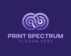 Violet Gradient Infinity logo design