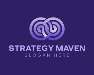 Violet Gradient Infinity logo design