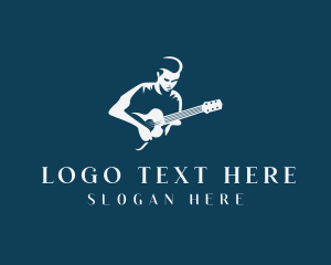 Guitar - Performer Guitar Instrumentalist logo design