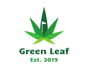 Cannabis Leaf Flag logo