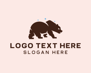 Brown Grizzly Bear  logo