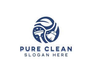Natural Cleaning Disinfection  logo design