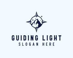 Mountain Compass Navigation logo design