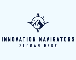 Mountain Compass Navigation logo design