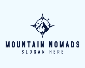 Mountain Compass Navigation logo design