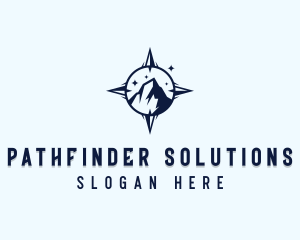 Mountain Compass Navigation logo design