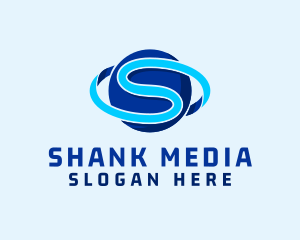 Media Tech Planet Letter S  logo design