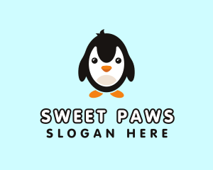 Cute Penguin Animal logo design