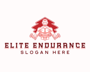 Muscle Bodybuilder Gym logo design