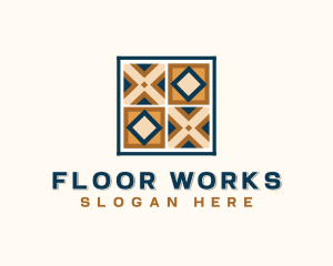 Geometric Tiles Flooring logo design