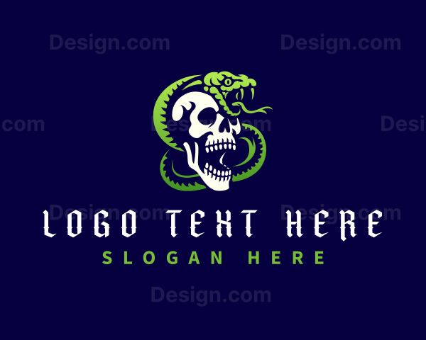 Snake Poison Skull Logo