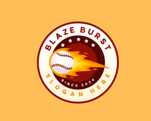 Blazing Baseball Tournament logo design