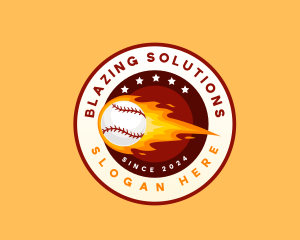 Blazing Baseball Tournament logo design