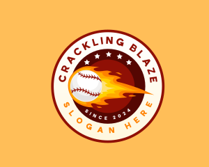 Blazing Baseball Tournament logo design