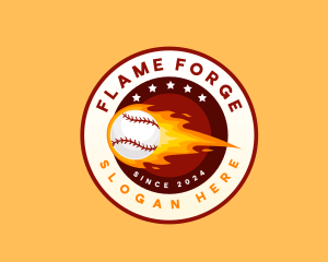 Blazing Baseball Tournament logo design