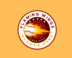 Blazing Baseball Tournament logo design