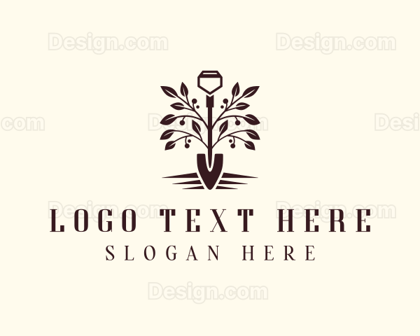 Shovel Plant Gardening Logo