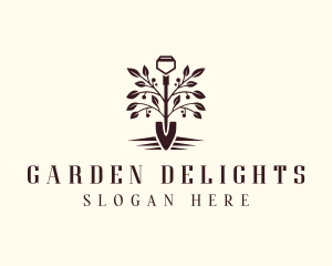 Shovel Plant Gardening logo design