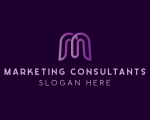 Consulting Digital Letter M  logo design