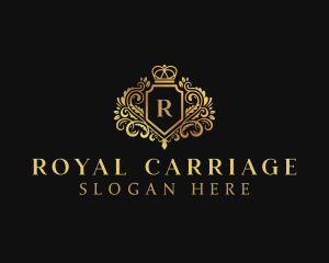 Golden Royal Decorative Crown logo design