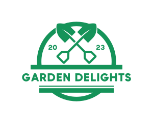 Landscaping Garden Shovel logo design