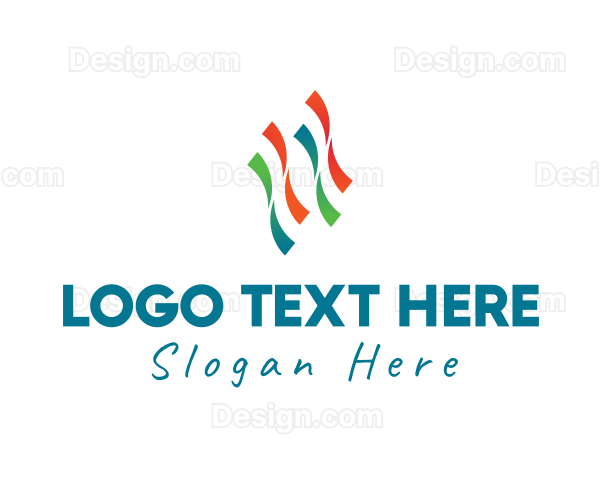 Generic Ribbon Flag Logo