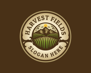 Farm Field Mountain logo design