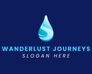 Spring Water Droplet Logo
