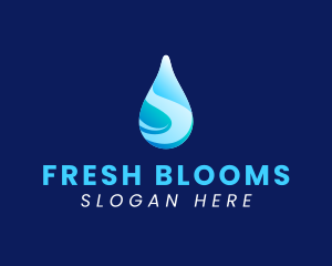 Spring Water Droplet logo design