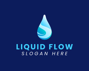 Spring Water Droplet logo design