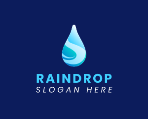 Spring Water Droplet logo design