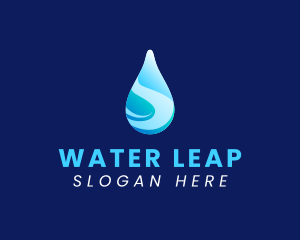 Spring Water Droplet logo design