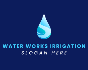 Spring Water Droplet logo design