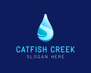 Spring Water Droplet logo
