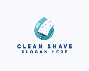 Cleaning Squeegee Droplet logo design