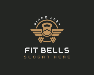 Gym Kettlebell Fitness logo design