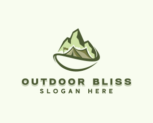 Mountain Peak Tent Camp logo design