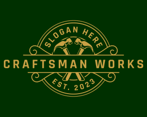 Hammer Tool Craftsman logo design