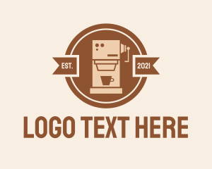 Espresso - Coffee Machine Cafe Badge logo design