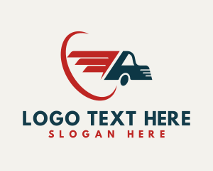 Fast Courier Transport Truck logo