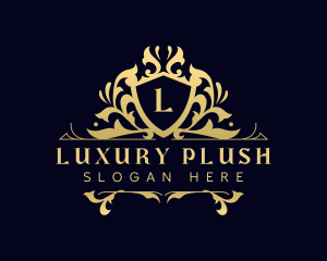 Luxury Floral Shield logo design