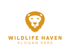 Lion Zoo Wildlife logo design