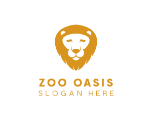 Lion Zoo Wildlife logo design