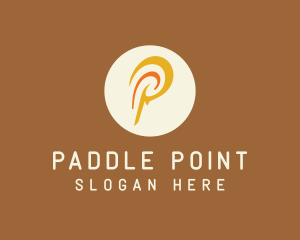 Polynesian Letter P logo design