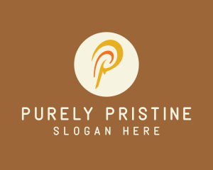 Polynesian Letter P logo design