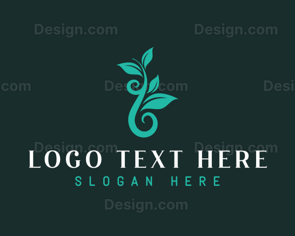 Swirly Leaf Plant Logo