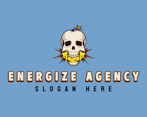 Skeleton Bomb Skull logo