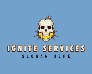 Skeleton Bomb Skull logo