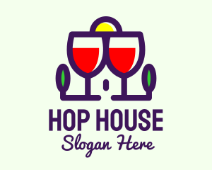 Red Wine House logo design