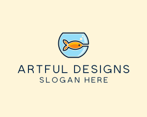 Pet Goldfish Bowl logo design